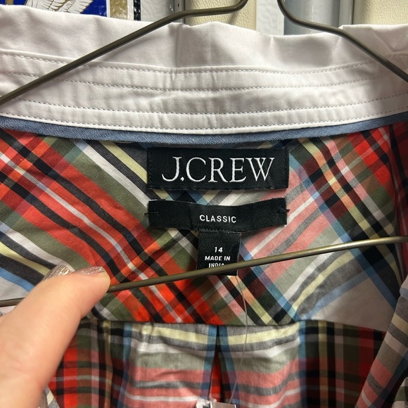 J. Crew Plaid Button Down Shirt - Red, Blue, White - Picture 5 of 7